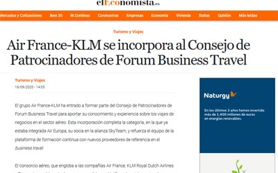 Air France-KLM entra a far parte del Consiglio degli sponsor di Forum Business Travel